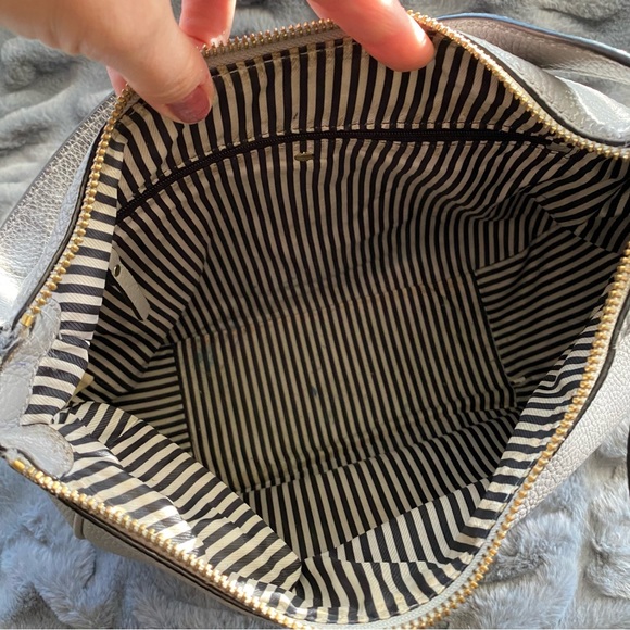 Kate Spade Gray Pebbled Leather Hobo Shoulder Bag - Picture 8 of 10